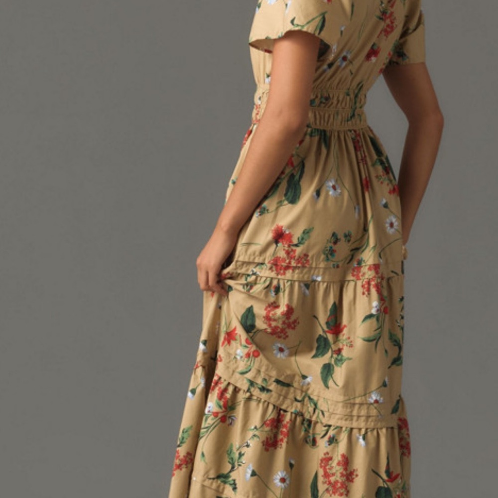 Pink and Red Ruffled Tiered Maxi Sundress - Picture 3 of 5